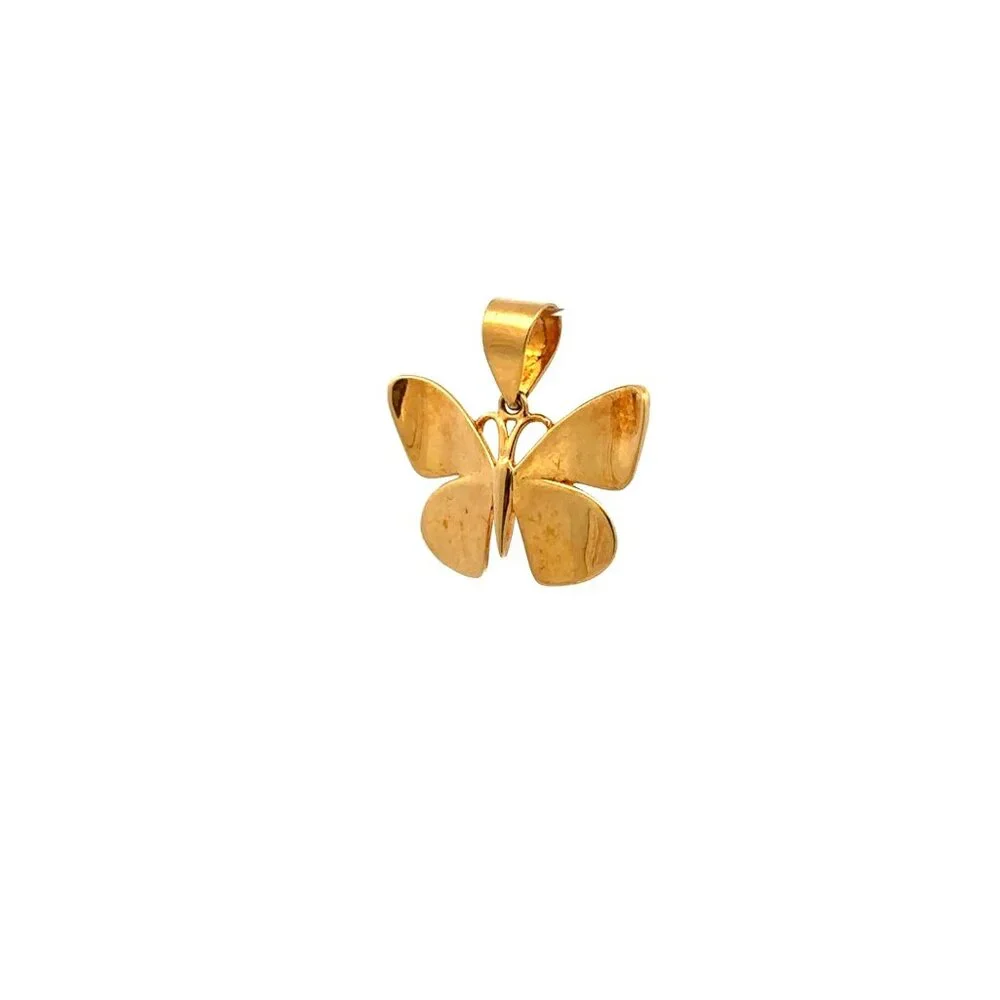 18K Gold Pendant Butterfly 1.62 grams - Picture 11 of 12